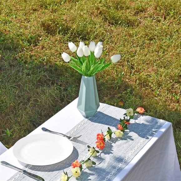 Artificial Tulip Flowers with Soft Latex Materials (White-30) - Picture 2 of 6